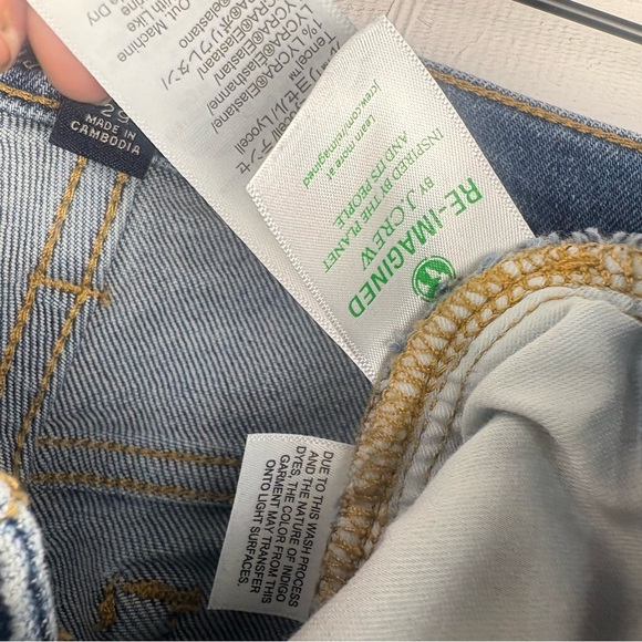 J. Crew Light Blue Distressed High Rise Skinny Size 29 Sustainable Fabric - Picture 5 of 8